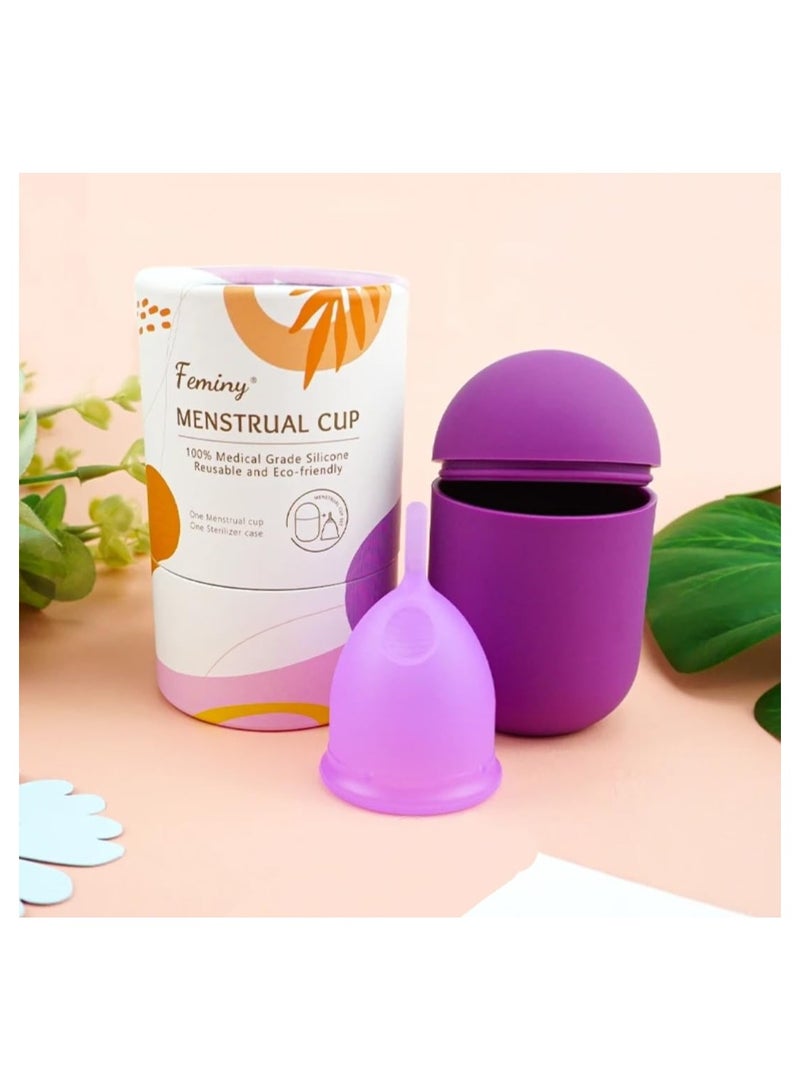 Feminy Menstrual Cup With Silicone Sterilizer Cup Or Cup Holder - Image 1