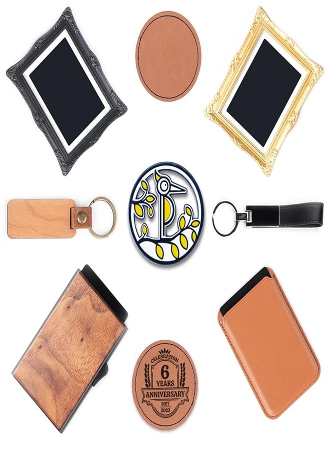 LaserPecker Essentials Material Kit, Laser Material Kit 7 Kinds of Laser Engraving Materials and Custom Stainless Steel Logo Refrigerator Magnet - 13 Pieces - Image 3