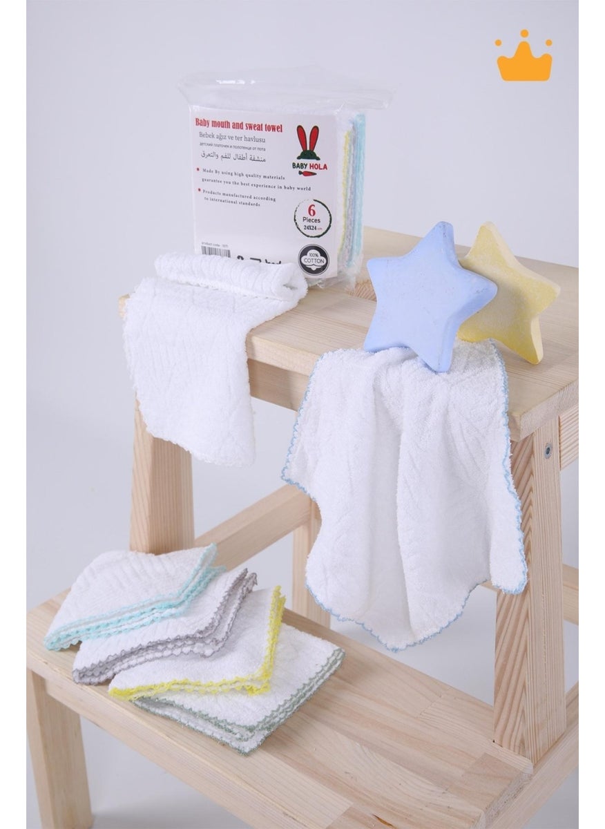 Baby Hola Baby Mouth Wipes and Sweat Towel 6 Pack 1071  - Image 2