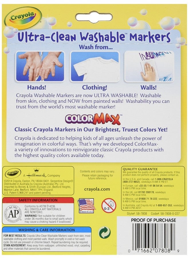 Crayola Ultra Clean Washable Broad Line Markers 8 Assorted Classic Colors - Image 3