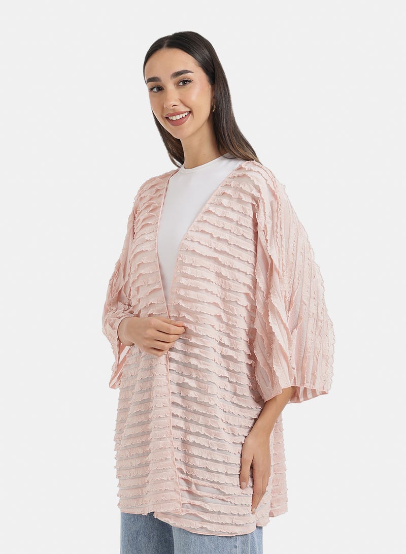Carina Textured Ruffle Beach Kimono - Image 3