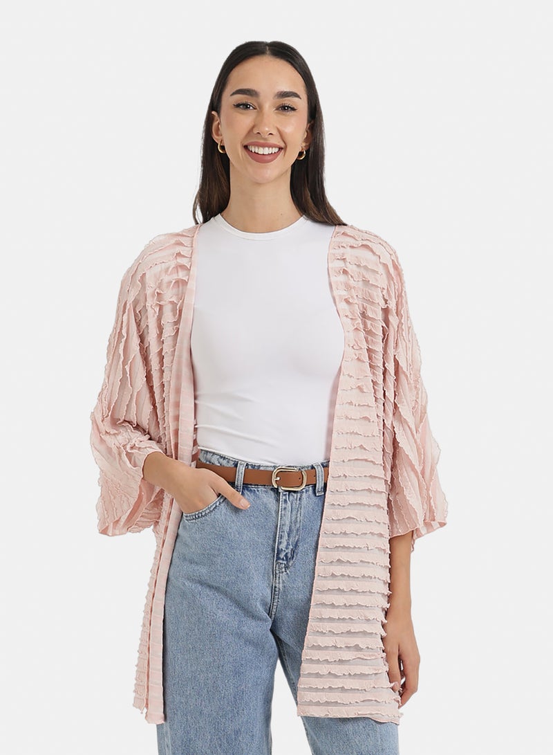Carina Textured Ruffle Beach Kimono - Image 1