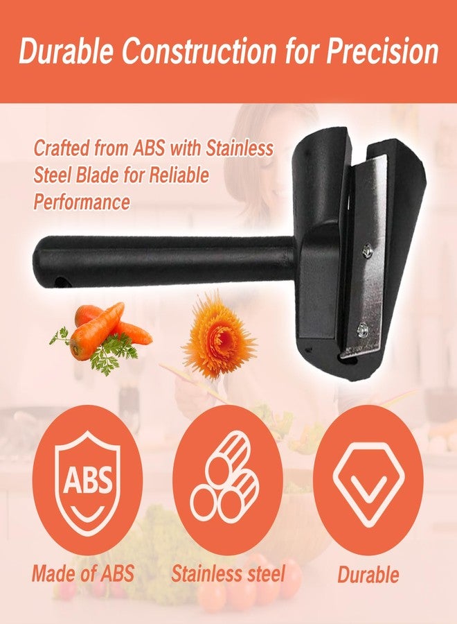يافيجي مجموعة أدوات تقطيع الجزر والخضراوات من YAFIYGI، تتضمن قطعة واحدة، أداة تقطيع حلزونية سوداء للجزر والخيار وغيرها، مع مبراة. - Image 2