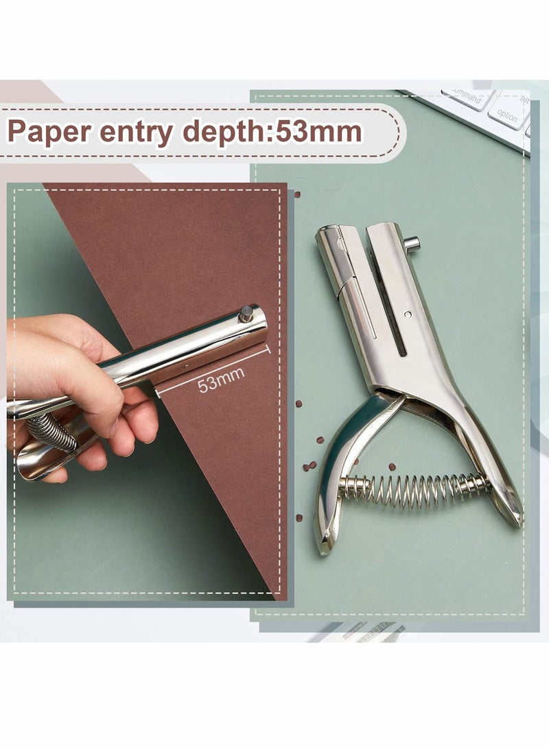 Hole Punch, Single Portable Handheld Heavy Duty Alloy Distance Fits Paper, Business Cards, PVC Bank Cards - Image 3