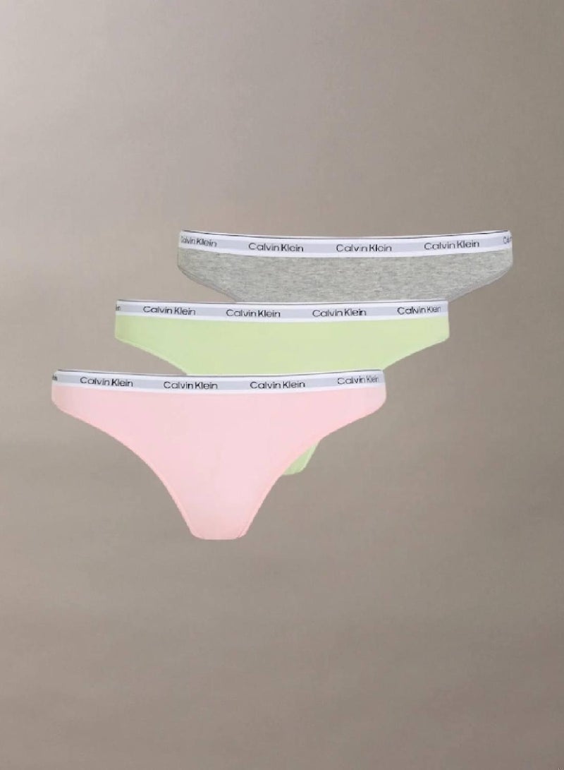 كالفن كلاين طقم سراويل داخلية بيكيني بخصر منخفض من 3 قطع - Image 1