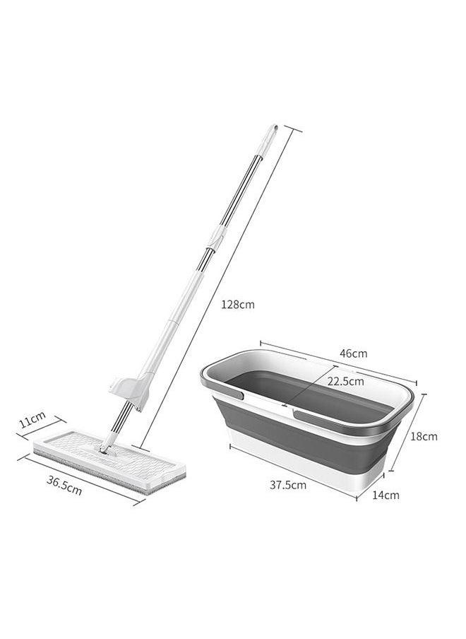 XiuWoo - Multiple Use Folding Collapsible Large Bucket 10L and Mop With Scrubber Cleaning Set For Home - Image 1