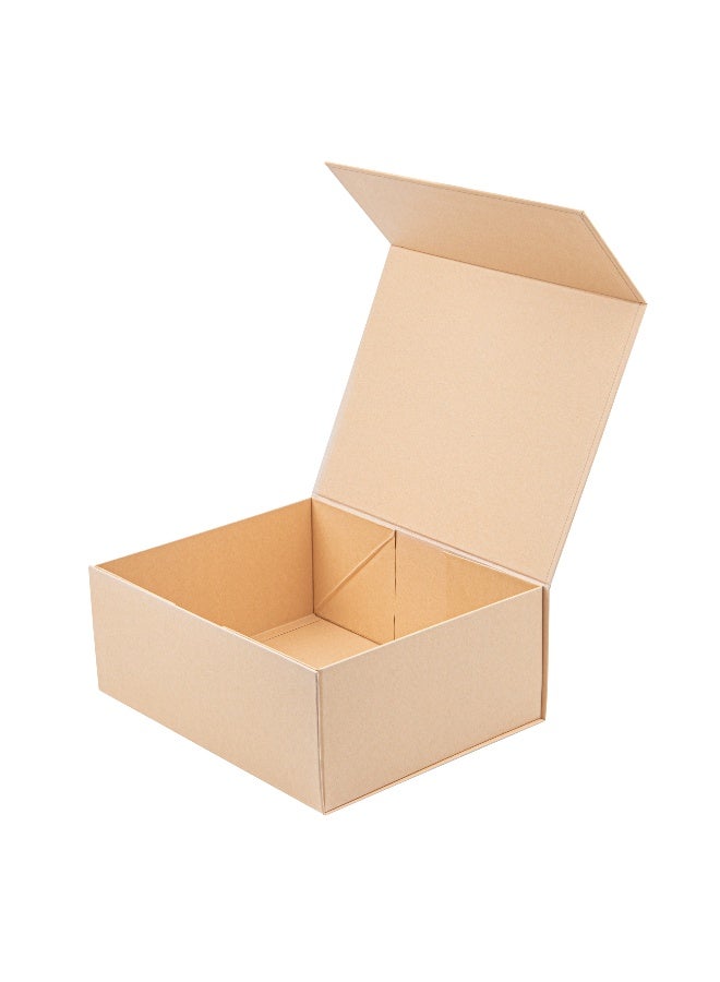 Restaurantware 12 x 10 x 5 Inch Magnetic Gift Boxes, 10 Sturdy Collapsible Gift Boxes - For Groomsman And Bridesmaid Proposals, Built-In Lid, Kraft Paper Luxury Storage Boxes, Grease-Resistant - Image 1