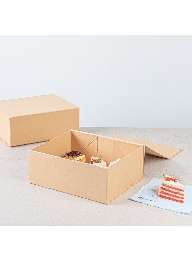 Restaurantware 12 x 10 x 5 Inch Magnetic Gift Boxes, 10 Sturdy Collapsible Gift Boxes - For Groomsman And Bridesmaid Proposals, Built-In Lid, Kraft Paper Luxury Storage Boxes, Grease-Resistant - Image 4