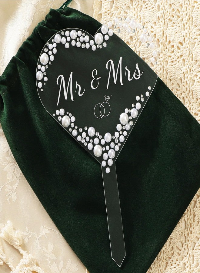 كوكو لاند تزيين كعكة زفاف على شكل قلب مرصع بأحجار الراين واللؤلؤ من كوكولاند، مناسب للخطوبة والذكرى السنوية للزفاف - Image 3