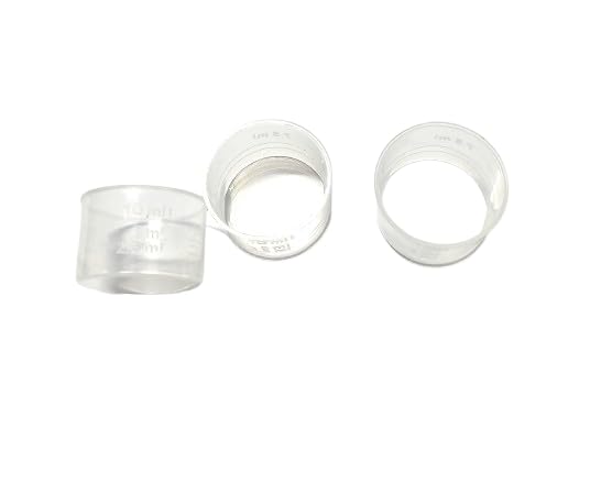 Shree MAHA 10 Ml Plastic Liquid Transparent Measuring Small Round Cups Pack of 50 PCS 10 Ml Plastic Transparent Measuring Cap for Pharmaceutical Syrup and Liquid Hardness - Image 3