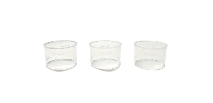 Shree MAHA 10 Ml Plastic Liquid Transparent Measuring Small Round Cups Pack of 50 PCS 10 Ml Plastic Transparent Measuring Cap for Pharmaceutical Syrup and Liquid Hardness - Image 4