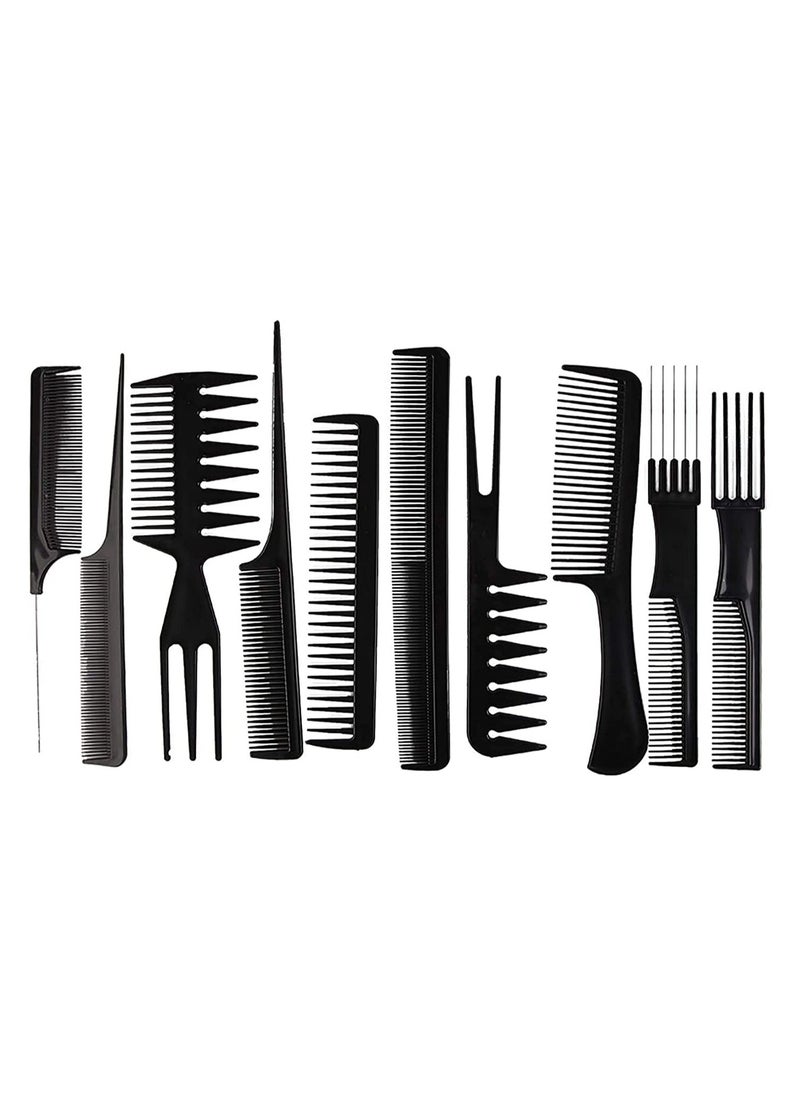 ORiTi - Professional Salon Hair Styling Barber Combs 10pcs Set - Image 1