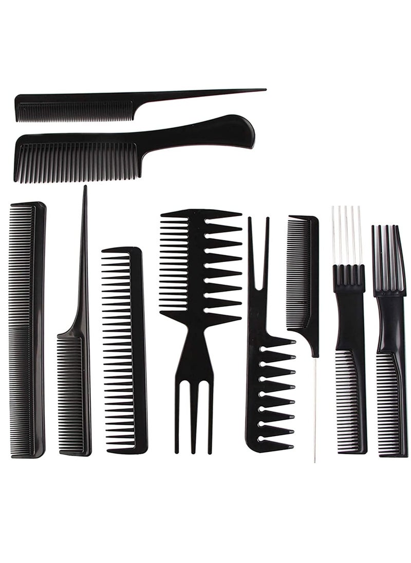 ORiTi - Professional Salon Hair Styling Barber Combs 10pcs Set - Image 1