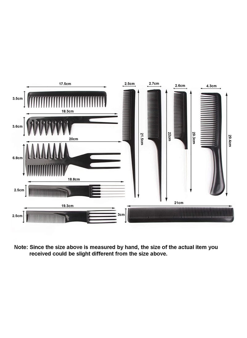 ORiTi - Professional Salon Hair Styling Barber Combs 10pcs Set - Image 1