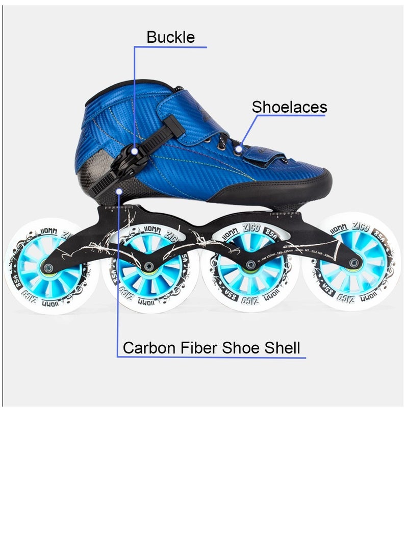 Pro Speed Carbon Fiber Inline Skates Shoes For Unisex