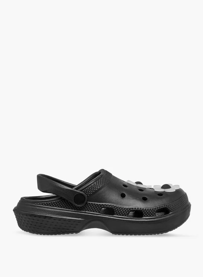 Celeste Women Floral Accent Backstrap Clogs