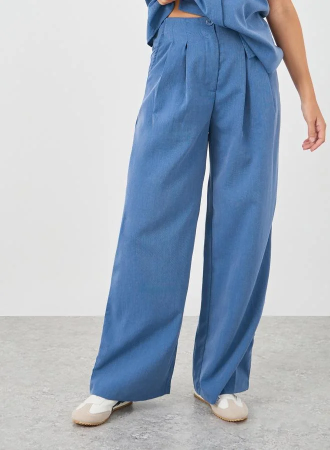 Styli Styli Spread Collar Short Sleeve Shirt and Pants Co-Ords
