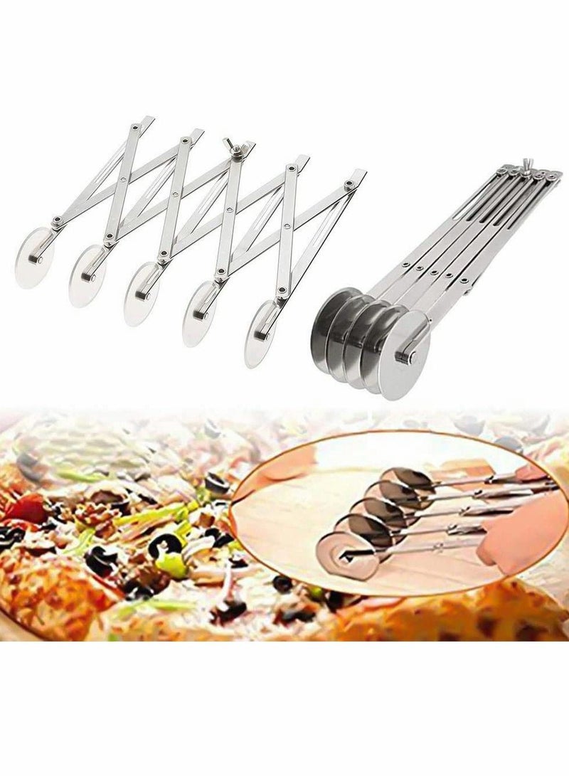 Y&D Cozy Stainless Steel Plastic Bench Scraper 3/5/7 Wheels Pizza Cutter Dough Side Pastry Wheel for Kitchen Baking  - Image 5