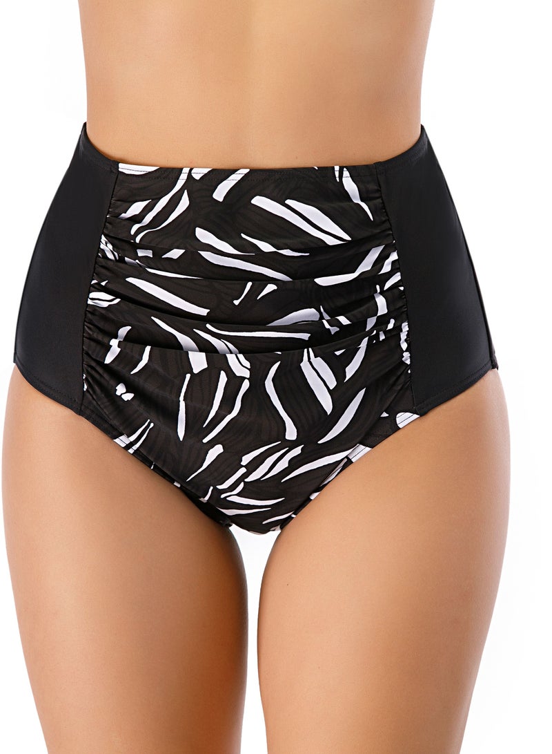Loquat Beach Pants Woman Pleated Tight Fashion Swim Trunks Hip Wrap Abdominal High Waist Swim Briefs Woman  - Image 1
