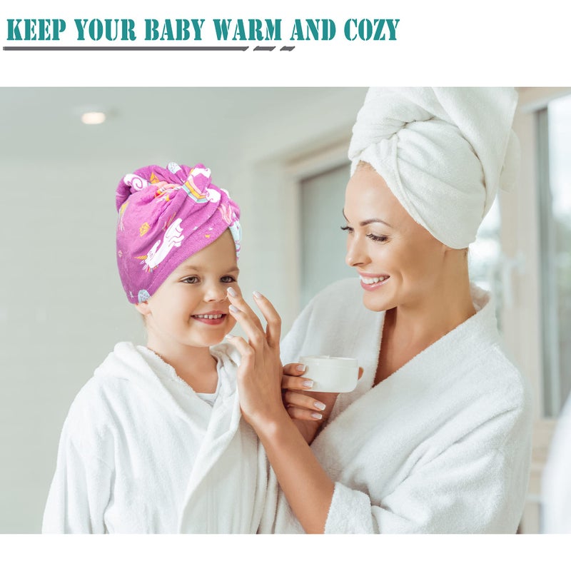 Ellewin Microfiber Hair Drying Towels For Kids  3 Pack Wet Hair Towel Wrap Turban For Girls Children Women  Quick Dry Twisty Hair Towels Wrap For Curly Long Thick Hair Anti Frizz - Image 5
