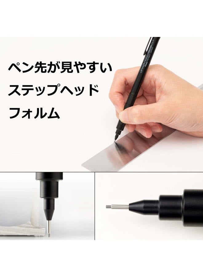 Pentel قلم رصاص ميكانيكي، جراف 1000 للمحترفين، للرسم، 0.7 مم (PG1007) - Image 4