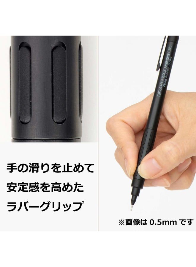 Pentel قلم رصاص ميكانيكي، جراف 1000 للمحترفين، للرسم، 0.7 مم (PG1007) - Image 5