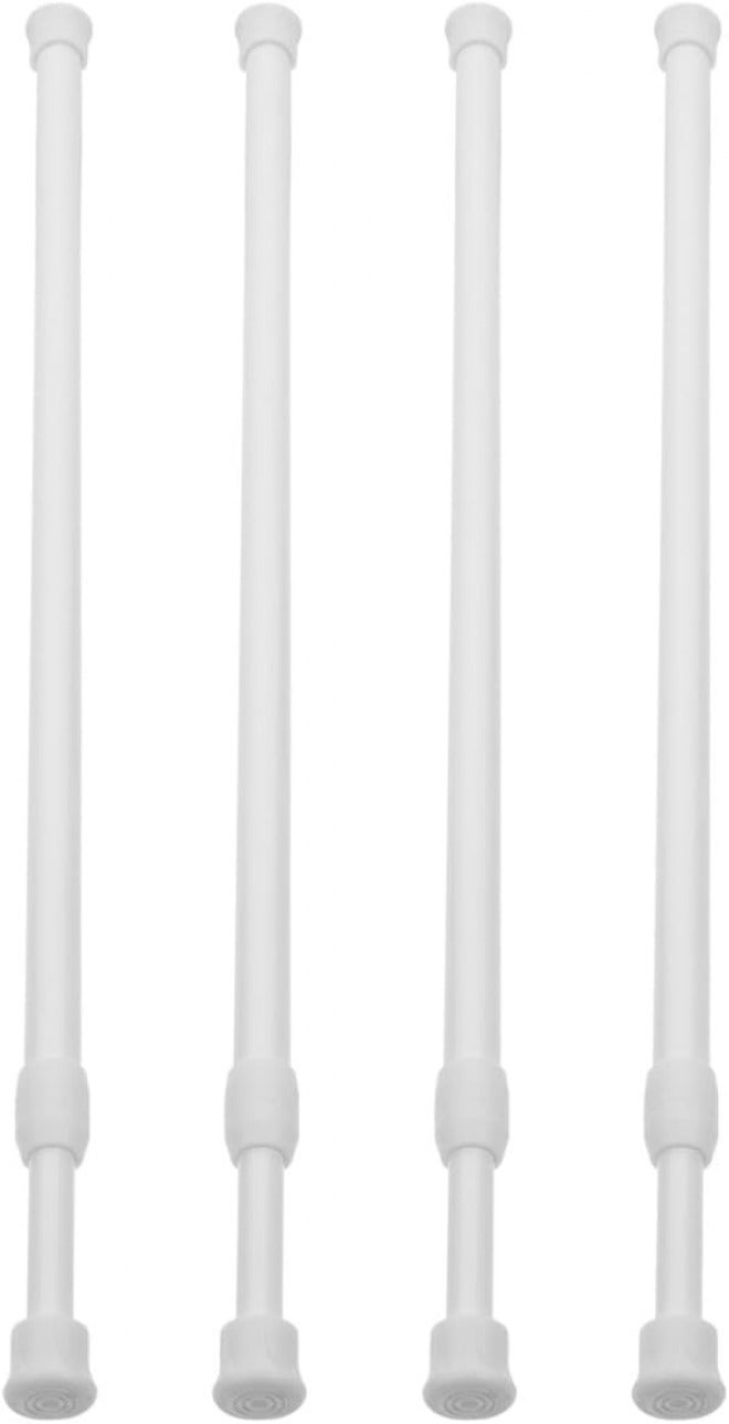 4pcs Adjustable No-drill Tension Curtain Rods, Expandable Telescoping Metal Rods 50-90cm for Bathroom Window, Doorway, and Closet Use - Image 1
