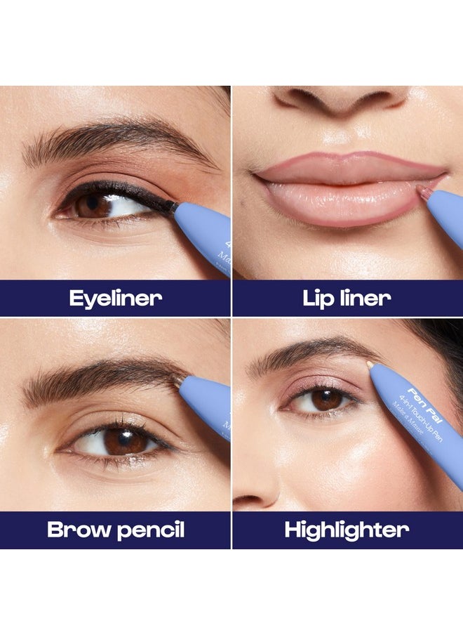 ALLEYOOP - Pen Pal Touch-Up 4-In-1 Makeup Pen, Make A Mauve (Light - Medium) - Travel Make Up Set With Eyeliner, Brow Pencil, Highlighter & Lip Liner - High-Pigment Formula, Easy & Smooth Application - Image 1