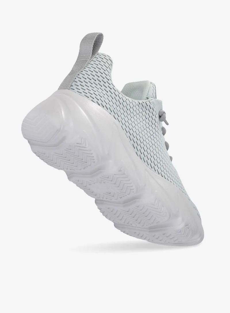 DUOZOULU Silver Green Lightweight Comfortable Lace up Unisex Shoes - Daddy Shoes  | Best Price UAE