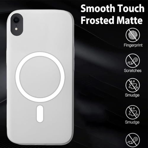 MAGICHUB Luxury Paper Thin Back Case Cover for iPhone XR | Matte Finish | Compatible with magsafe | (White) - Image 3