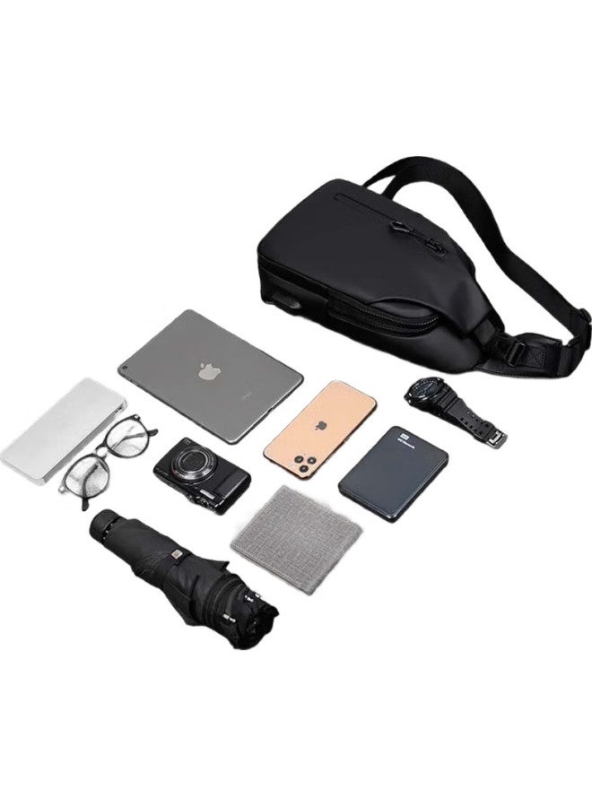 Jevi Chest Bag For Men, Simple Style Shoulder Bag, Crossbody Bag, Casual Small Backpack, Trendy Summer Birthday Gift - Image 1