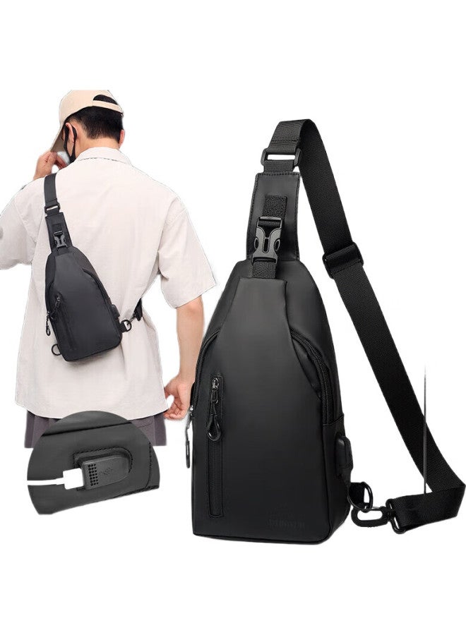 Jevi Chest Bag For Men, Simple Style Shoulder Bag, Crossbody Bag, Casual Small Backpack, Trendy Summer Birthday Gift - Image 2