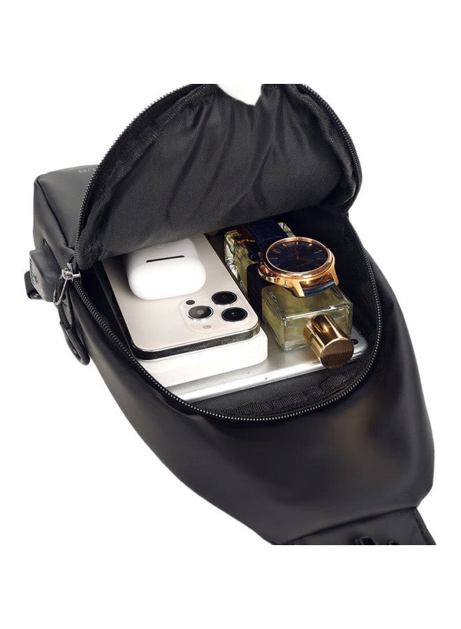 Jevi Chest Bag For Men, Simple Style Shoulder Bag, Crossbody Bag, Casual Small Backpack, Trendy Summer Birthday Gift - Image 3