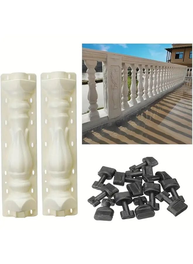 قالب درابزين الخرسانة للشرفة من مادة ABS - تصميم متين وعصبي - قالب سياج - اللون أ - Image 2