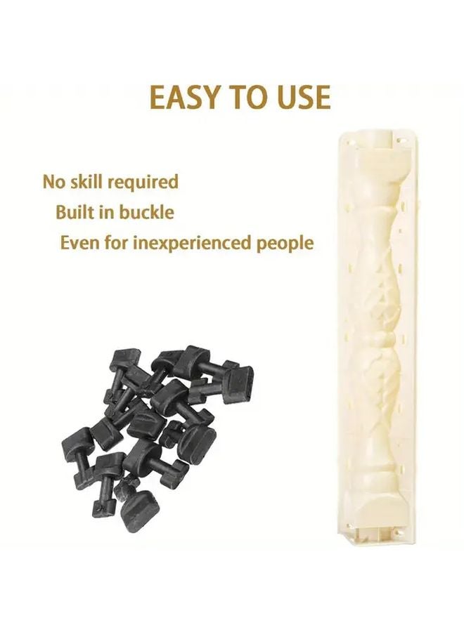 قالب درابزين الخرسانة للشرفة من مادة ABS - تصميم متين وعصبي - قالب سياج - اللون أ - Image 4