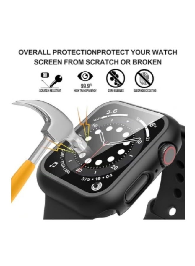 حالة واقية متوافقة مع Apple Watch SE 3/SE 2/SE 44mm مع غشاء حماية شاشة مقاوم للخدش لسلسلة iWatch 6/5/4 44mm مع حماية كاملة من PC الصلب وغطاء شاشة عالي الدقة حساس للمس - Image 5