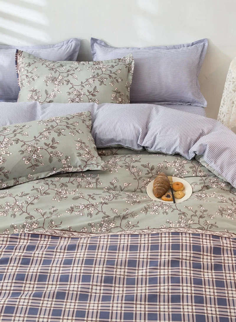 Sharpdo Sharpdo 4-Pieces Bed Sheet Set Polyester Soft Quilt Cover With 1Quilt Cover 200*230cm 1 Flat Sheet and 2 Pillowcases