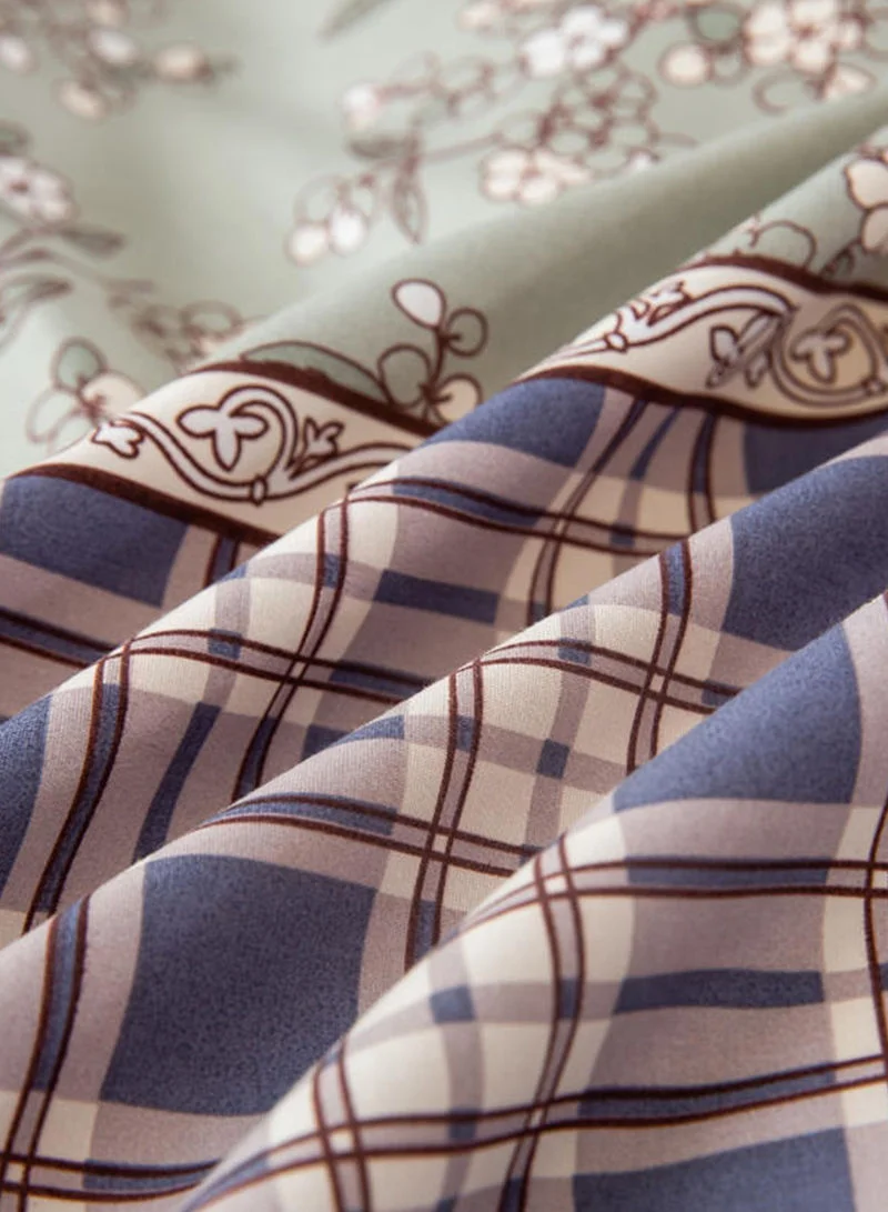 Sharpdo Sharpdo 4-Pieces Bed Sheet Set Polyester Soft Quilt Cover With 1Quilt Cover 200*230cm 1 Flat Sheet and 2 Pillowcases