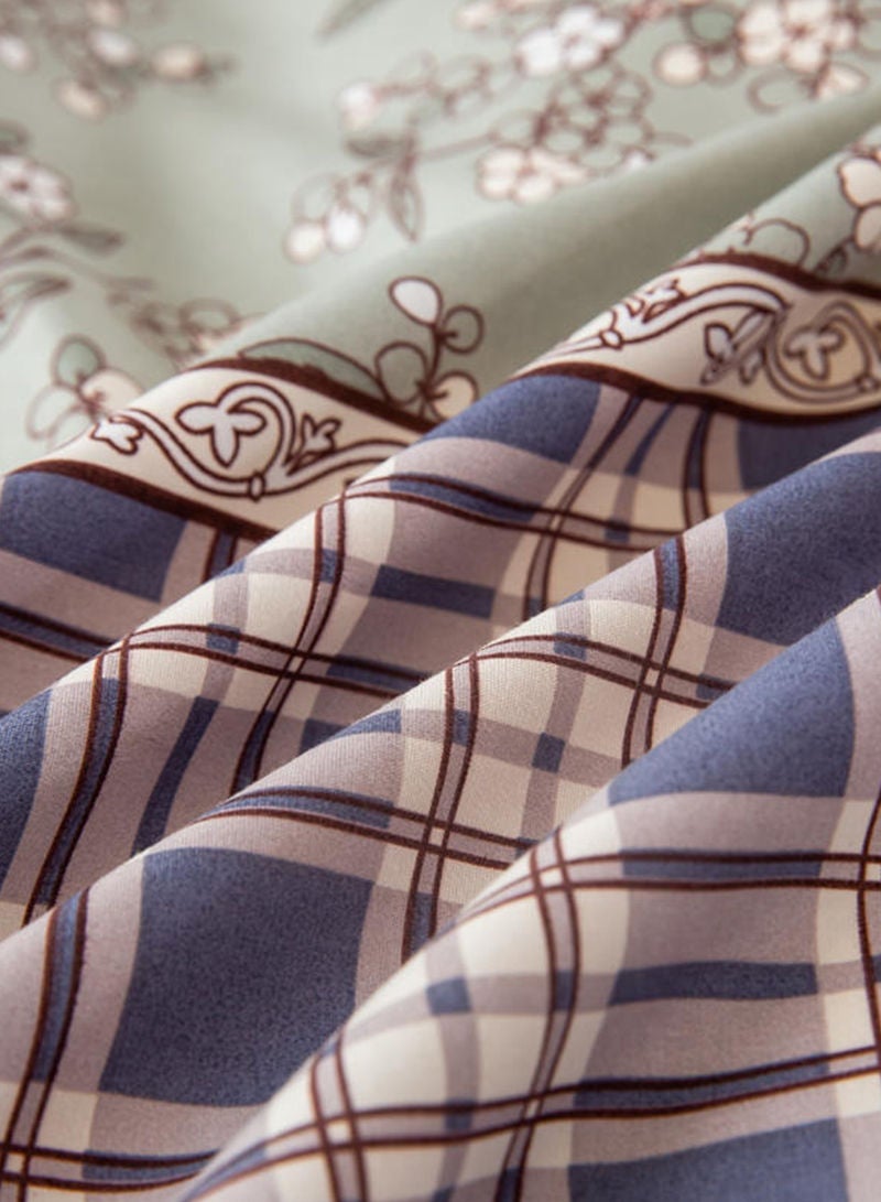 Sharpdo 4-Pieces Bed Sheet Set Polyester Soft Quilt Cover With 1Quilt Cover 200*230cm 1 Flat Sheet and 2 Pillowcases - Image 3