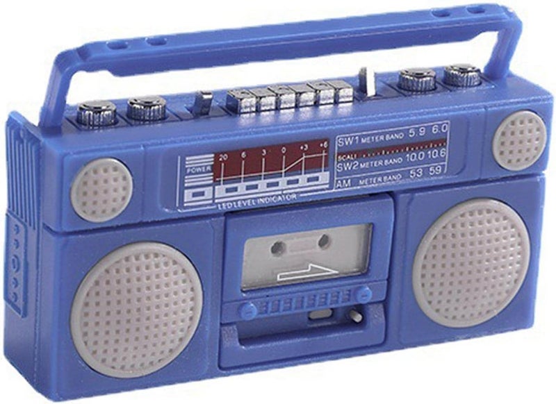 klarako Vintage Style Gramophone er Phonographs Cassette Player :12 Doll House Decoration Pretend Scene Furniture , Blue - Image 2