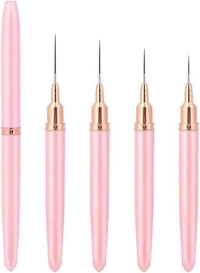 Ruby Face Rubyface 5Pcs Nail Art Liner Brushes,Liner Brush For Nails Gel,Fine Line Nail Art Brush,Nail Art Striping Brushes,Painting Art Design Pen For Long Lines, Thin Details, Fine Drawing (Multicolored, 4/8/12/20/25mm) - Image 1