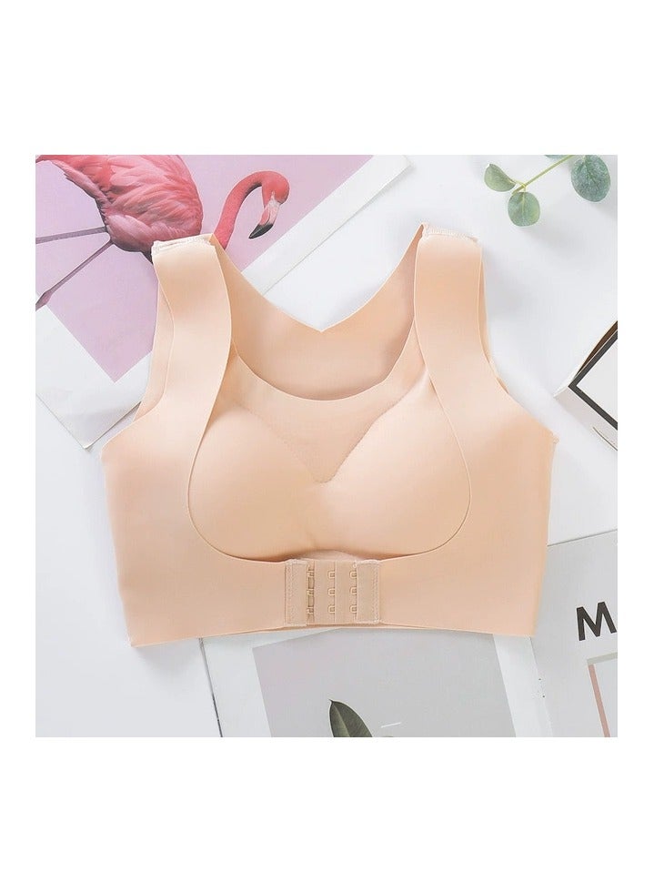 general Silent Beauty Seamless Large-Sized Adjustable Backward-Chest Support Women's Underwear with Front Fasteners to Correct Hunchback - Without Steel Rings - Image 1