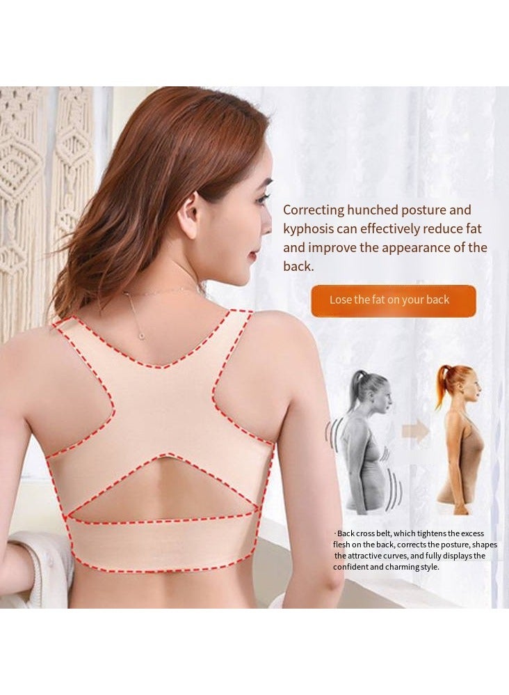 general Silent Beauty Seamless Large-Sized Adjustable Backward-Chest Support Women's Underwear with Front Fasteners to Correct Hunchback - Without Steel Rings - Image 4