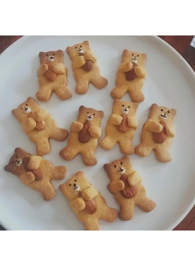 3 قطع من قواطع بسكويت الدب المصنوعة من الفولاذ المقاوم للصدأ بتصميم ذراع طويل للعناق للخبز - Image 4