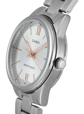 Women Dress Stainless Steel Analog Wrist Watch LTP-V005D-7B2UDF - 34 mm - Silver - view 2