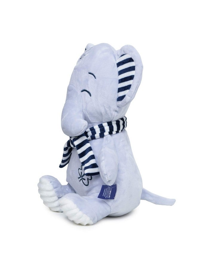 Webby Soft Seated Animal Plush Elephant Toy, Blue 28cm - Image 3