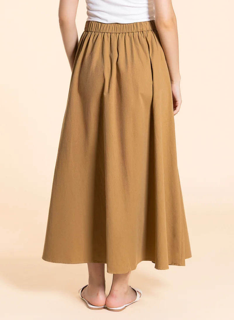 SHAPES DETAILED A-LINE MAXI SKIRT