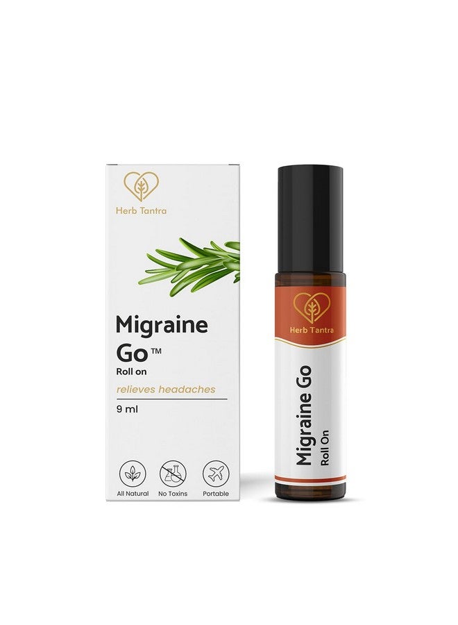 Herb Tantra Herb Tantra Migraine Go Roll On For Relief From Migraine & General Head Aches |Contains Eucalyptus and Peppermint Oil | 100% Pure and Natural | Easy to Use | Relaxing| 9 ml Pack Of 1 - Image 1