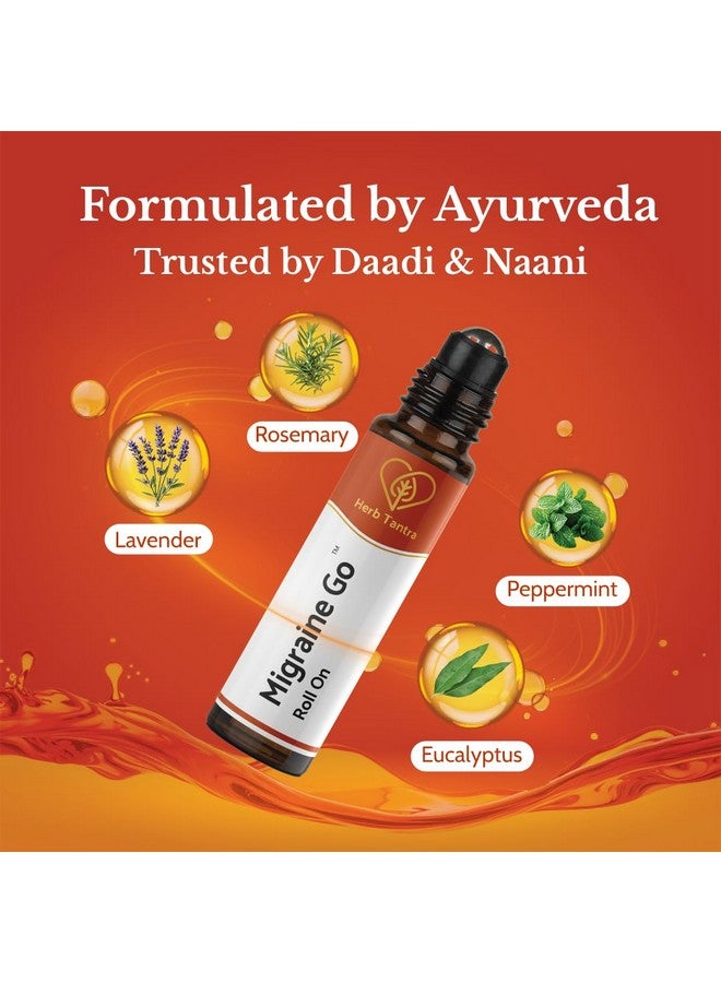 Herb Tantra Herb Tantra Migraine Go Roll On For Relief From Migraine & General Head Aches |Contains Eucalyptus and Peppermint Oil | 100% Pure and Natural | Easy to Use | Relaxing| 9 ml Pack Of 1 - Image 4