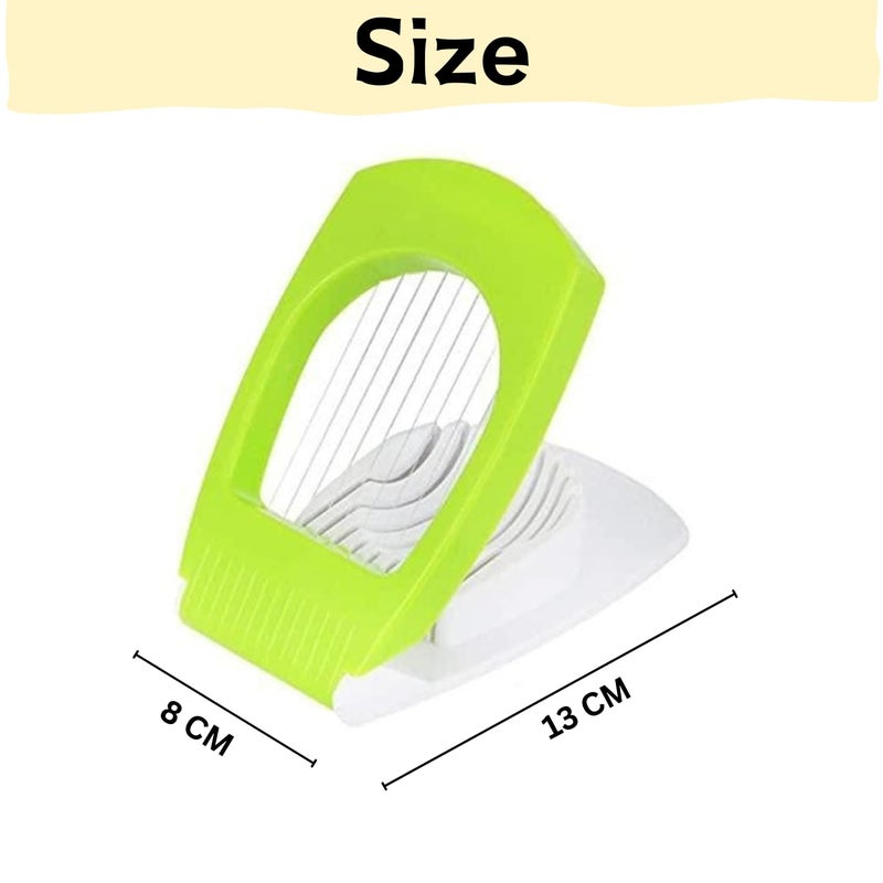 Puno PUNO Egg Cutter Egg Slicer Boiled Eggs Cutter Stainless Steel Cutting Wires Multi Purpose Slicer Egg Cutter for Hard Boiled Eggs Egg Cutter Slicer Egg Cutter Topper - Image 3
